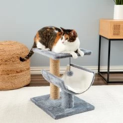 Two By Two The Hazel Sisal Cat Tree, Small, Grey -Cat Products Store 346903 PT3. AC SS1800 V1638317214