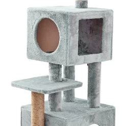 Two By Two The Empire Cat Tree, Medium, Grey -Cat Products Store 346909 PT5. AC SS1800 V1638316356