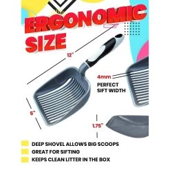 IPrimio Deep Shovel Cat Litter Scooper, X-Large -Cat Products Store 352822 PT4. AC SS1800 V1642529506