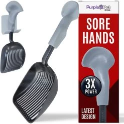 IPrimio Non Stick Coated Aluminum, Cat Scooper, X-Large, Black