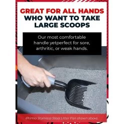 IPrimio Non Stick Coated Aluminum, Cat Scooper, X-Large, Black -Cat Products Store 352824 PT4. AC SS1800 V1642533692