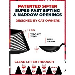 IPrimio Non Stick Coated Aluminum, Cat Scooper, X-Large, Black -Cat Products Store 352824 PT5. AC SS1800 V1642532212