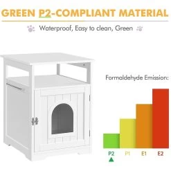 Yaheetech End Table Cat Litter Box Enclosure With Wooden Structure Open Shelf -Cat Products Store 354090 PT6. AC SS1800 V1639760840
