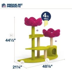 Prevue Pet Products Flower Garden 44.5-in Faux FleeceCat Tree -Cat Products Store 354660 PT6. AC SS1800 V1695736785