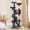 Coziwow By Jaxpety 60-in Tower House Cat Trees, Black -Cat Products Store 355080 MAIN. AC SS1800 V1642807589