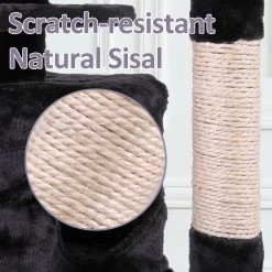 Coziwow By Jaxpety 60-in Tower House Cat Trees, Black 17 Coziwow By Jaxpety 60-in Tower House Cat Trees, Black -Cat Products Store 355080 PT6. AC SS1800 V1642802545