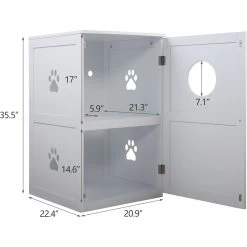 Coziwow By Jaxpety 2-Story Washroom House Cat Litter Box Enclosure -Cat Products Store 355097 PT3. AC SS1800 V1665527218