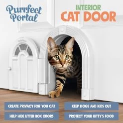 Purrfect Portal Meow Manor Interior Cat Door -Cat Products Store 355126 PT2. AC SS1800 V1642465292