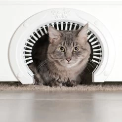 Purrfect Portal With Brush Interior Cat Door