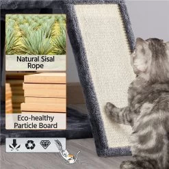 Yaheetech 3 Tiers 42-in Plush Cat Tower With Double Cat Condo -Cat Products Store 358005 PT6. AC SS1800 V1642694233