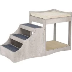 Unipaws Decorative Bunk Cat Bed With Ladder, Weathered Grey -Cat Products Store 361894 PT3. AC SS1800 V1675693831