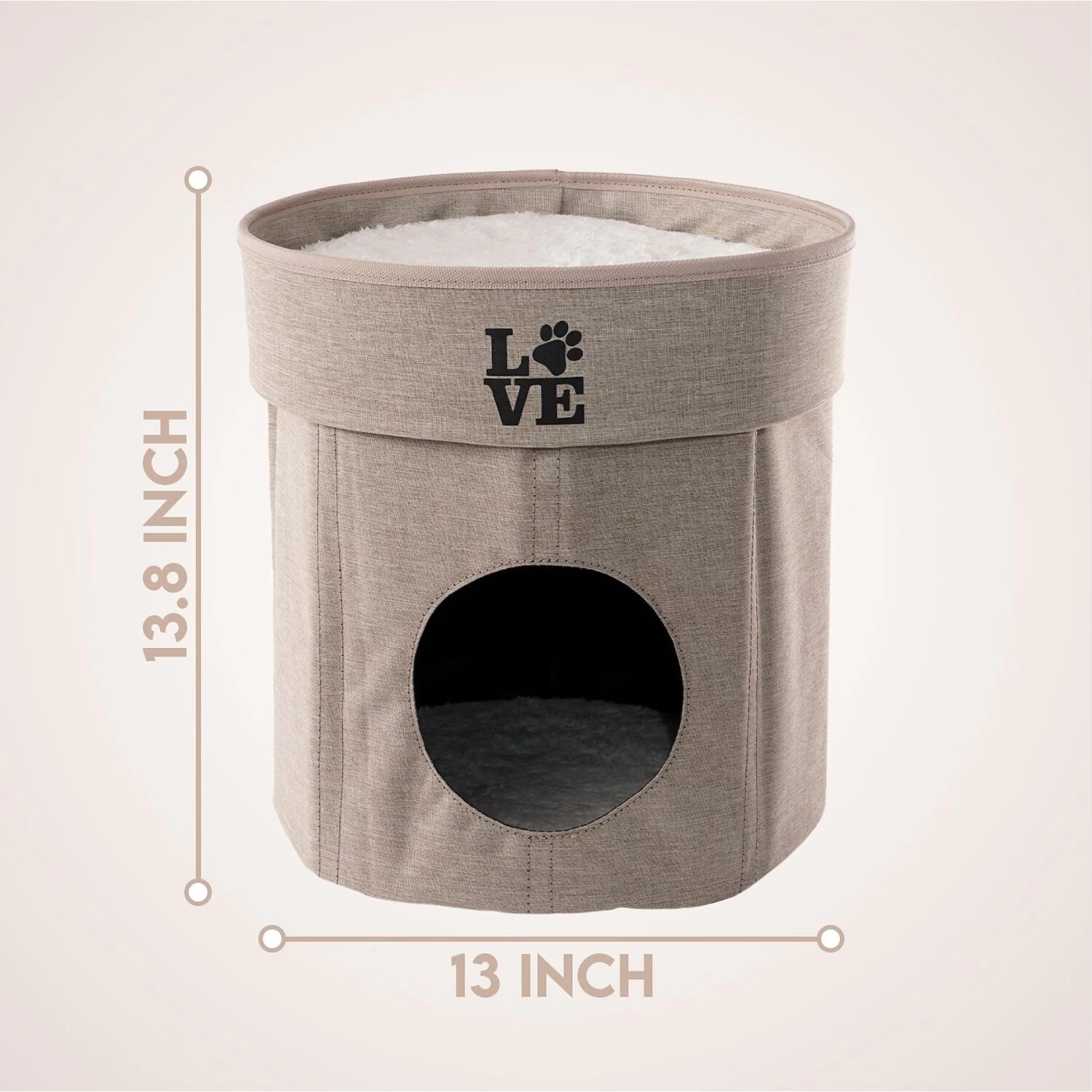 Precious Tails Home Base Circular 2-Tier Collapsible Cat Cave 4 Precious Tails Home Base Circular 2-Tier Collapsible Cat Cave - Image 2
