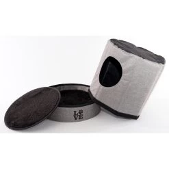 Precious Tails Home Base Circular 2-Tier Collapsible Cat Cave 18 Precious Tails Home Base Circular 2-Tier Collapsible Cat Cave -Cat Products Store 366629 PT7. AC SS1800 V1646091156