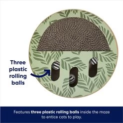 Frisco Interactive Maze & Scratch Cardboard Cat Toy Box With Catnip, Palms -Cat Products Store 506130 PT2. AC SS1800 V1671551754