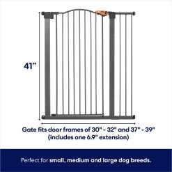 Frisco Outdoor Steel Arch Extra Tall Auto-Close Dog Gate -Cat Products Store 507102 PT1. AC SS1800 V1668737488