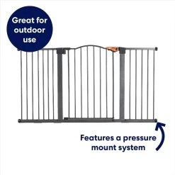 Frisco Outdoor Steel Arch Extra Wide Auto-Close Dog Gate -Cat Products Store 507118 PT2. AC SS1800 V1669212033