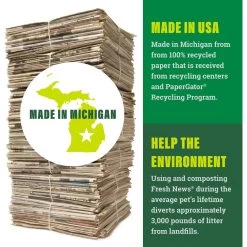 Fresh News Non-Clumping Scented Paper Cat Litter, 25-lb Bag -Cat Products Store 539206 PT7. AC SS1800 V1667518329