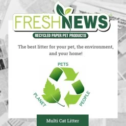 Fresh News Non-Clumping Scented Paper Cat Litter, 25-lb Bag -Cat Products Store 539206 PT8. AC SS1800 V1667519299