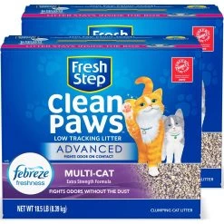 Fresh Step Advanced Clean Paws Multi Cat Litter, 18.5-lb Box, 2 Count -Cat Products Store 605118 PT6. AC SS1800 V1695149067