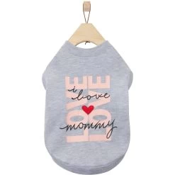 Frisco I Love Mommy Heart Dog & Cat T-Shirt