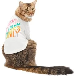 Frisco Good Vibes Only Dog & Cat T-Shirt -Cat Products Store 608518 PT2. AC SS1800 V1676585952
