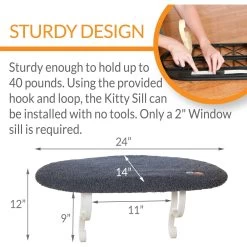 K&H Pet Products Kitty Sill Cat Window Perch Shelf Cushioned Cat Window Seat, Unheated, Gray 10 K&H Pet Products Kitty Sill Cat Window Perch Shelf Cushioned Cat Window Seat, Unheated, Gray -Cat Products Store 612078 PT1. AC SS1800 V1659490822
