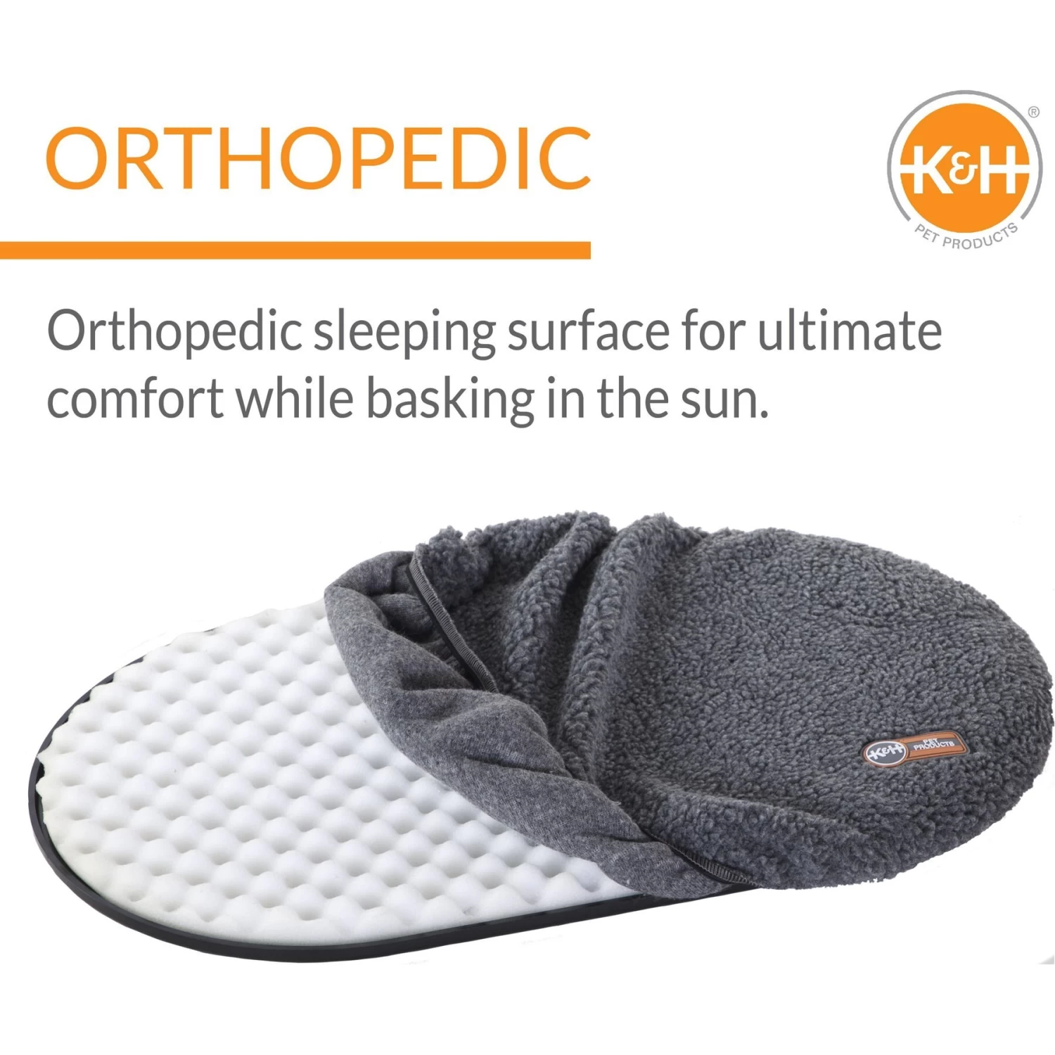 K&H Pet Products Kitty Sill Cat Window Perch Shelf Cushioned Cat Window Seat, Unheated, Gray 5 K&H Pet Products Kitty Sill Cat Window Perch Shelf Cushioned Cat Window Seat, Unheated, Gray - Image 3