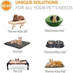 K&H Pet Products Thermo-Kitty Bed Indoor Heated Cat Bed -Cat Products Store 61594 PT8. AC SS1800 V1692212253