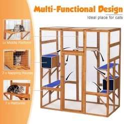 Coziwow Outdoor Cat Cage Playpen, Large -Cat Products Store 621934 PT7. AC SS1800 V1669919724