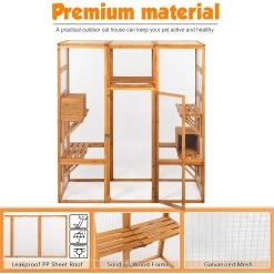 Coziwow Outdoor Cat Cage Playpen, Large -Cat Products Store 621934 PT8. AC SS1800 V1669919792