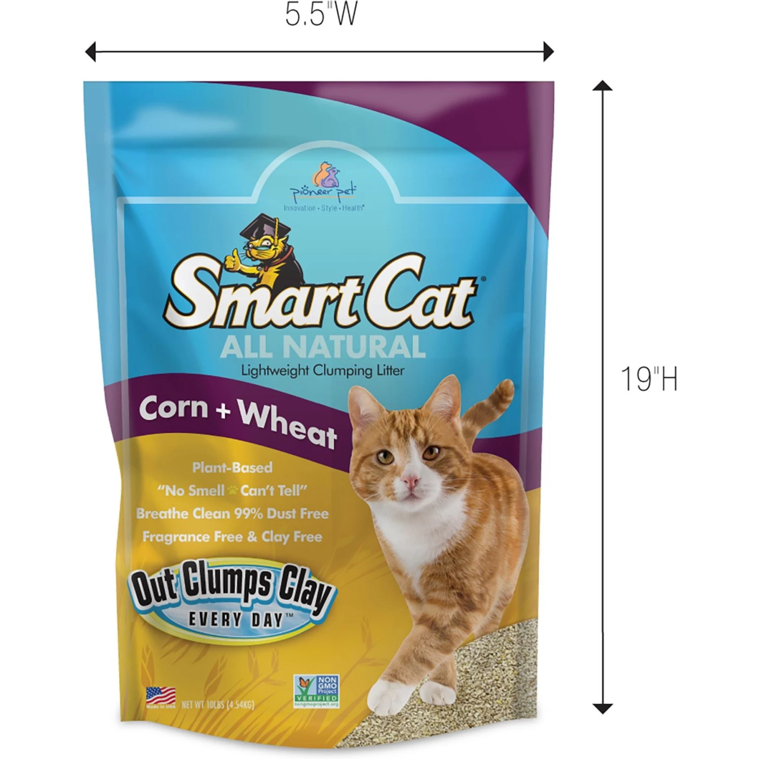 SmartCat All Natural Lightweight Corn & Wheat Clumping Cat Litter 5 SmartCat All Natural Lightweight Corn & Wheat Clumping Cat Litter - Image 3