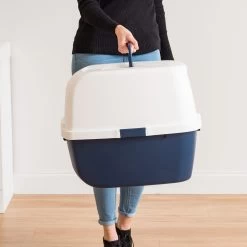 IRIS USA Jumbo Enclosed Hooded Cat Litter Box With Front Door Flap -Cat Products Store 645518 PT3. AC SS1800 V1687785343