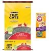 Tidy Cats 24/7 Performance Scented Non-Clumping Clay Cat Litter & Arm & Hammer Litter Baking Soda Double Duty Cat Litter Deodorizer