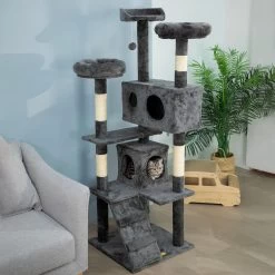 Coziwow 60-in Scratching Posts & Toys Cat Tree & Condo, Grey 12 Coziwow 60-in Scratching Posts & Toys Cat Tree & Condo, Grey -Cat Products Store 666062 PT1. AC SS1800 V1668458504