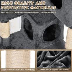 Coziwow 60-in Scratching Posts & Toys Cat Tree & Condo, Grey 18 Coziwow 60-in Scratching Posts & Toys Cat Tree & Condo, Grey -Cat Products Store 666062 PT7. AC SS1800 V1668457363