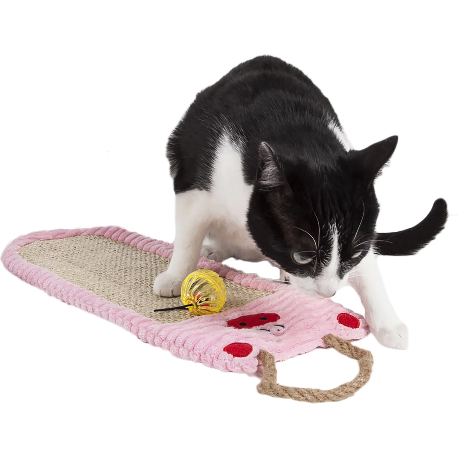Pet Life Eco-Natural Sisal & Jute Hanging Carpet Kitty Cat Scratcher Lounge & Toy 4 Pet Life Eco-Natural Sisal & Jute Hanging Carpet Kitty Cat Scratcher Lounge & Toy - Image 2