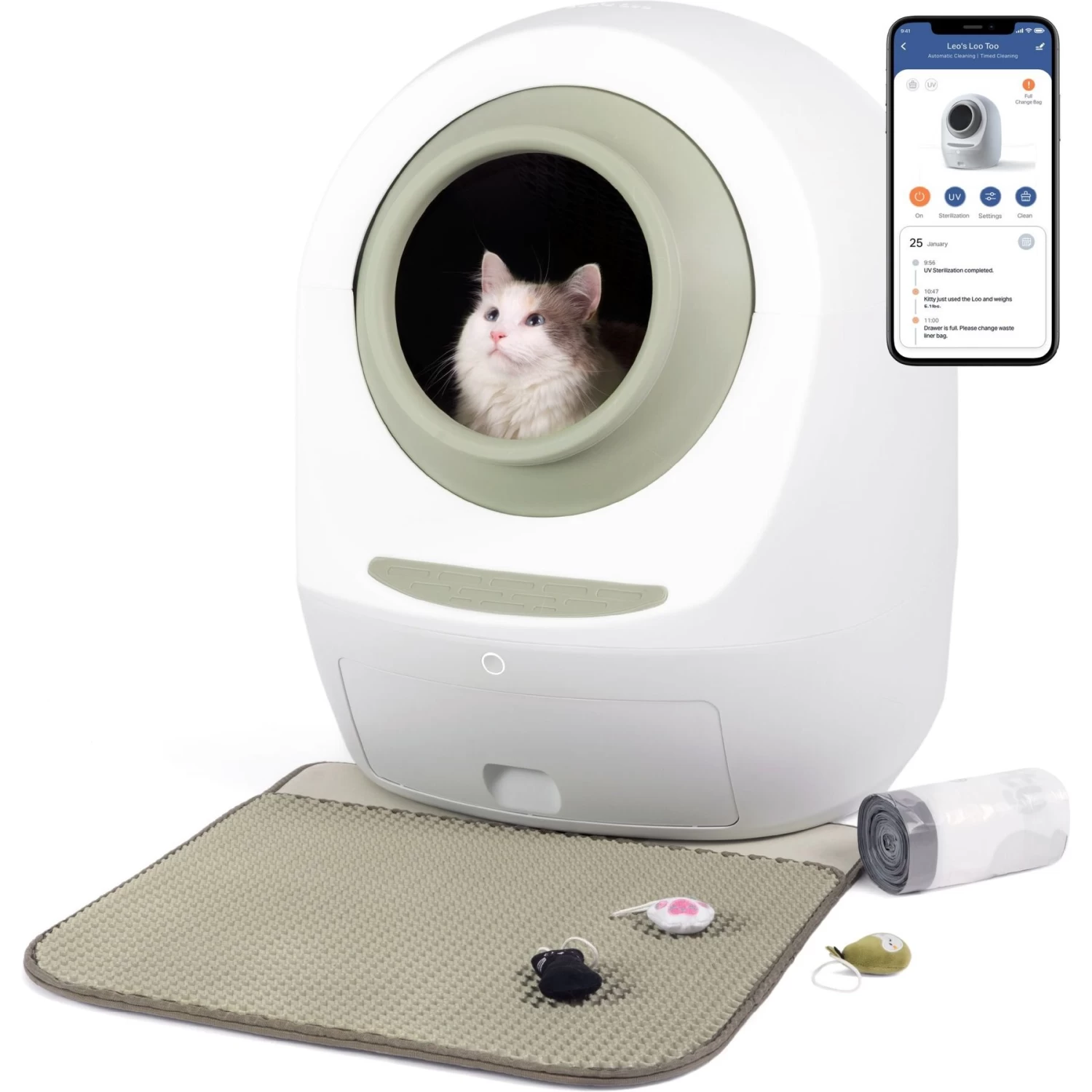 Casa Leo Leo's Loo Too WiFi Enabled Automatic Self-Cleaning Cat Litter Box Variety Pack 3 Casa Leo Leo's Loo Too WiFi Enabled Automatic Self-Cleaning Cat Litter Box Variety Pack
