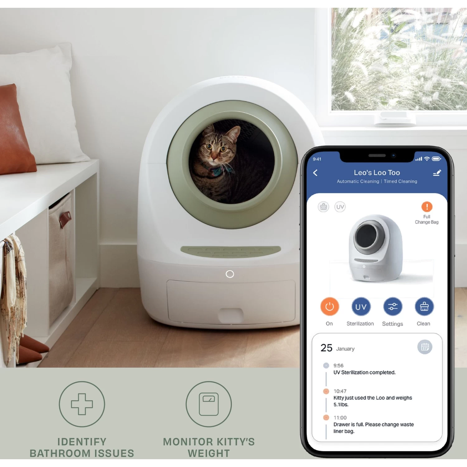 Casa Leo Leo's Loo Too WiFi Enabled Automatic Self-Cleaning Cat Litter Box Variety Pack 5 Casa Leo Leo's Loo Too WiFi Enabled Automatic Self-Cleaning Cat Litter Box Variety Pack - Image 3