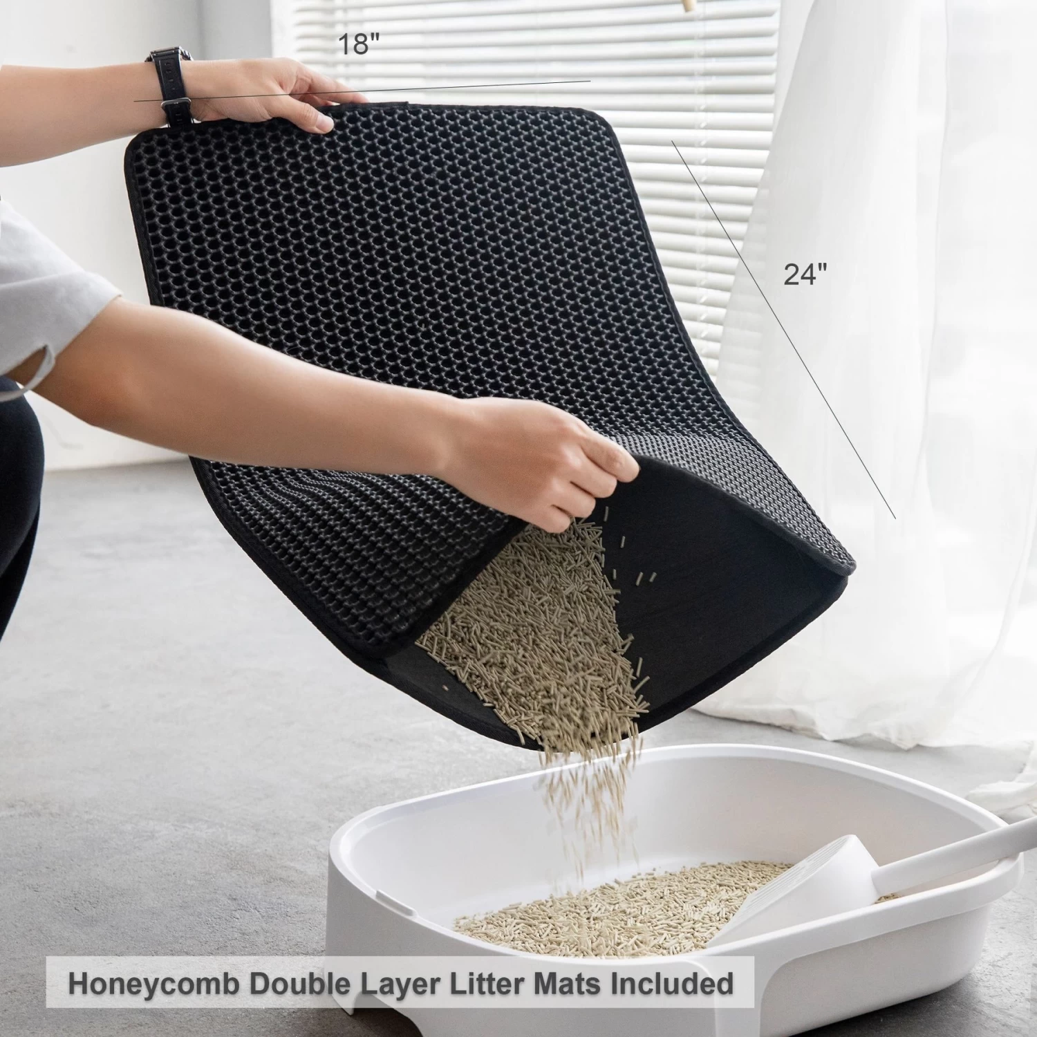 Hanamya Cat Litter Box With Scoop & Scratcher 5 Hanamya Cat Litter Box With Scoop & Scratcher - Image 3