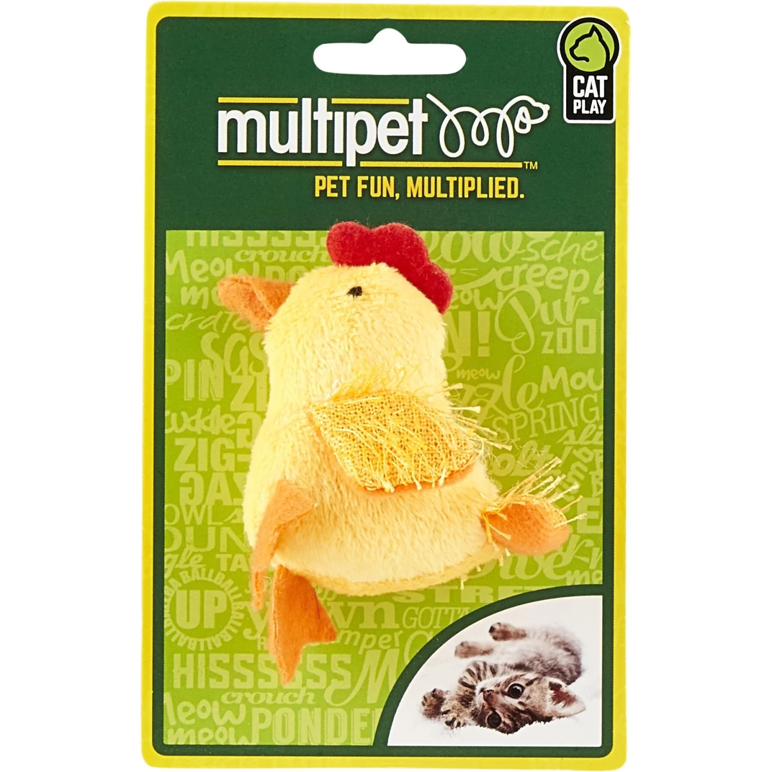 Multipet Look Who's Talking Chicken Plush Cat Toy With Catnip 4 Multipet Look Who's Talking Chicken Plush Cat Toy With Catnip - Image 2