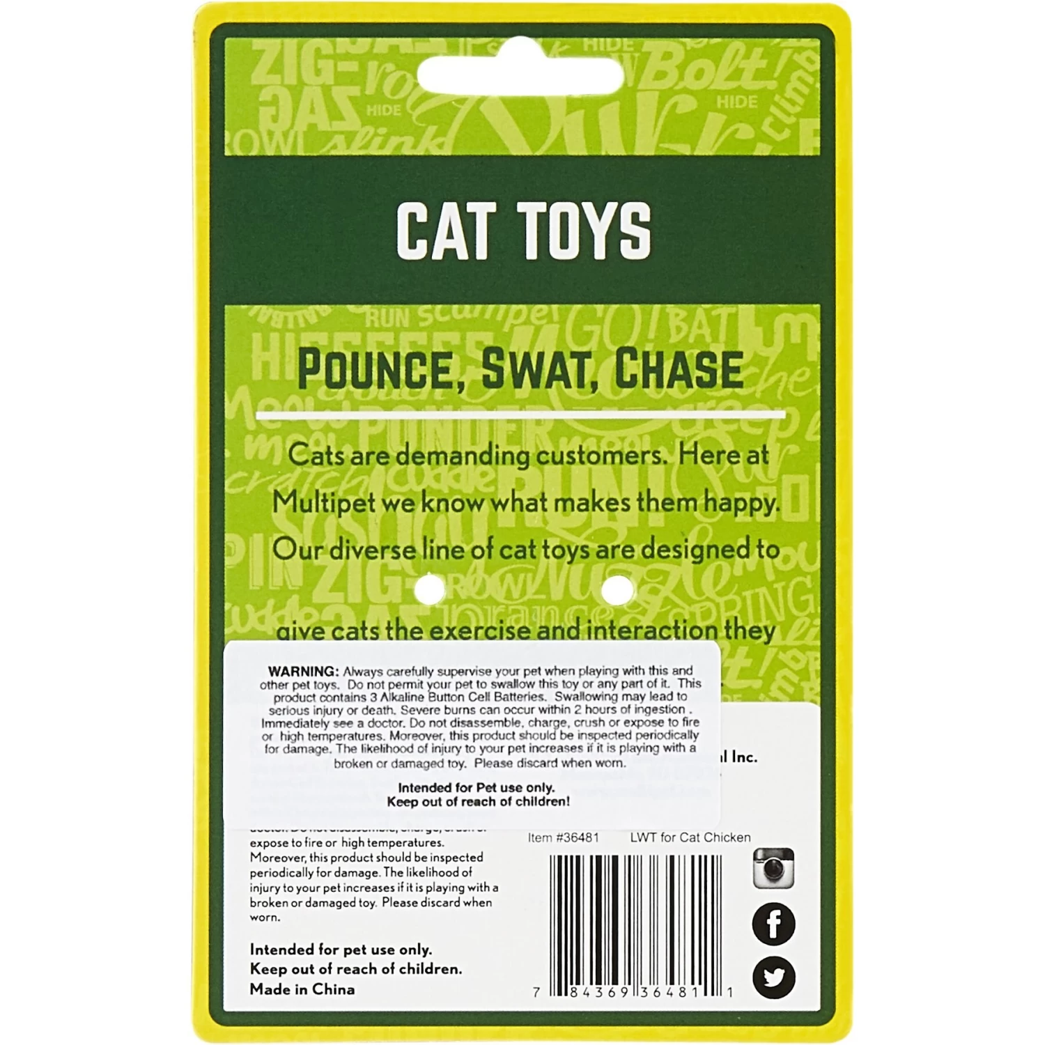 Multipet Look Who's Talking Chicken Plush Cat Toy With Catnip 5 Multipet Look Who's Talking Chicken Plush Cat Toy With Catnip - Image 3