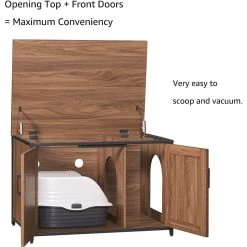 Unipaws Cat Litter Box Enclosure With Top Opening, Large -Cat Products Store 680950 PT3. AC SS1800 V1666386078