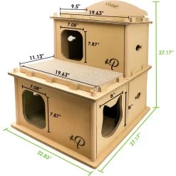 Petique Feline Villa Cat House, Tan -Cat Products Store 688390 PT5. AC SS1800 V1666652041