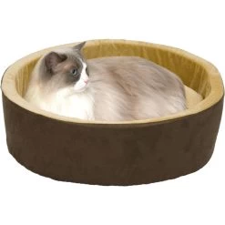 K&H Pet Products Thermo-Kitty Cat Bed, Mocha