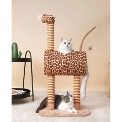 ZEZE Giraffe Tree With Tunnel & Scratcher Cat Furniture, Large -Cat Products Store 700534 PT5. AC SS1800 V1668024103