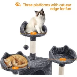 Yaheetech 76.5-in Tree With 3 Condos Cat Tree 15 Yaheetech 76.5-in Tree With 3 Condos Cat Tree -Cat Products Store 705086 PT4. AC SS1800 V1686153625