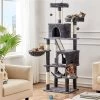 Yaheetech 71.5-in Tree With 2 Cozy Perches Cat Tree, Dark Grey, Large -Cat Products Store 705158 MAIN. AC SS1800 V1668546019