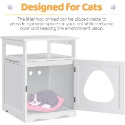 Yaheetech Box Furniture With Open Shelf Cat Litter Box -Cat Products Store 705174 PT4. AC SS1800 V1687373904