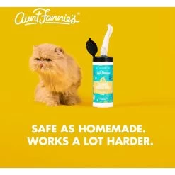 Aunt Fannie's Cleaning Vinegar Bright Lemon Scented Cat Wipes, 35 Count -Cat Products Store 705326 PT2. AC SS1800 V1668201826