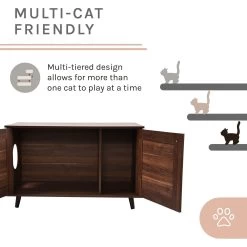 Sam's Pets Becky Box Enclosure End Table Cat Litter, Brown, Medium -Cat Products Store 713035 PT7. AC SS1800 V1669239520